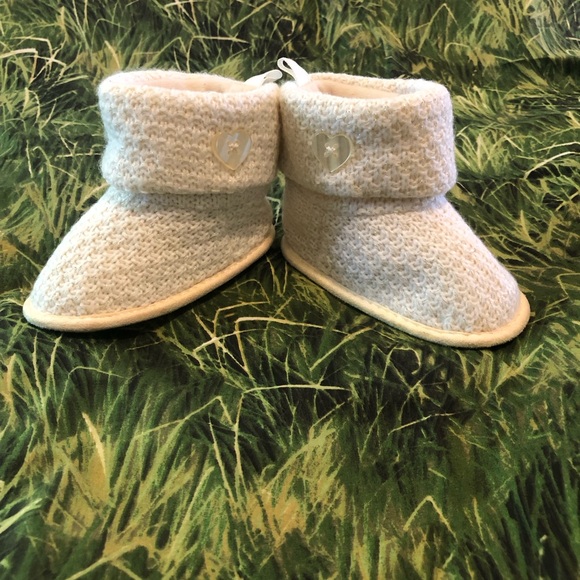 Baby shoes knitted booties 6-12 M - Picture 3 of 8